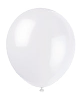 White Solid Color 12" helium quality 72 count Latex  Balloons